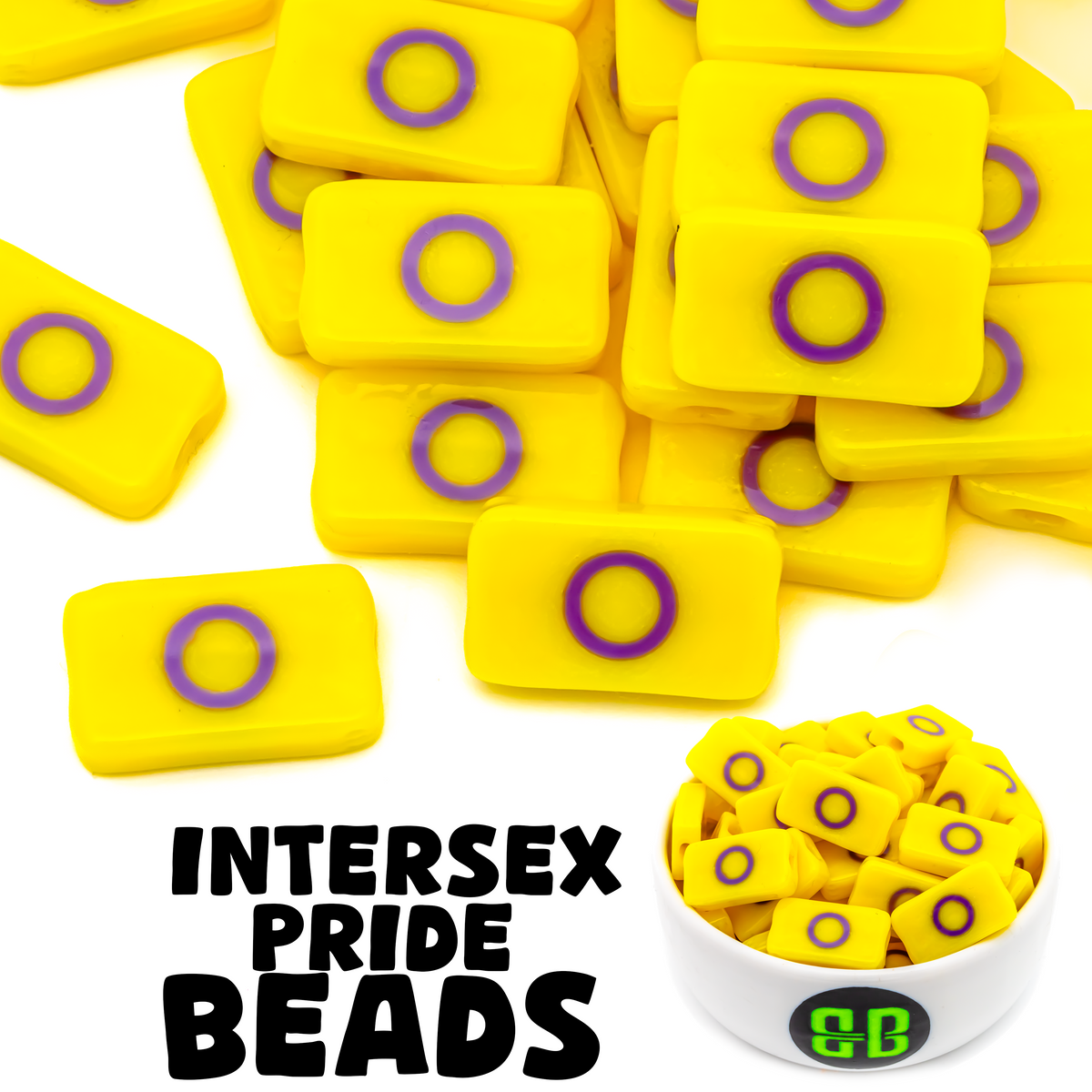 Intersex Pride Flag Beads