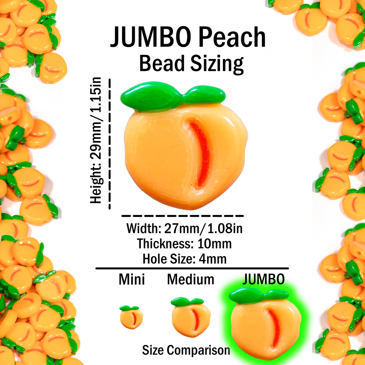 Jumbo Peach Beads