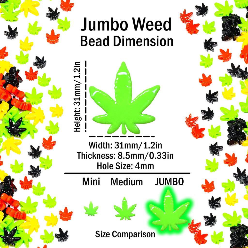 Jumbo Weed Leaf Beads