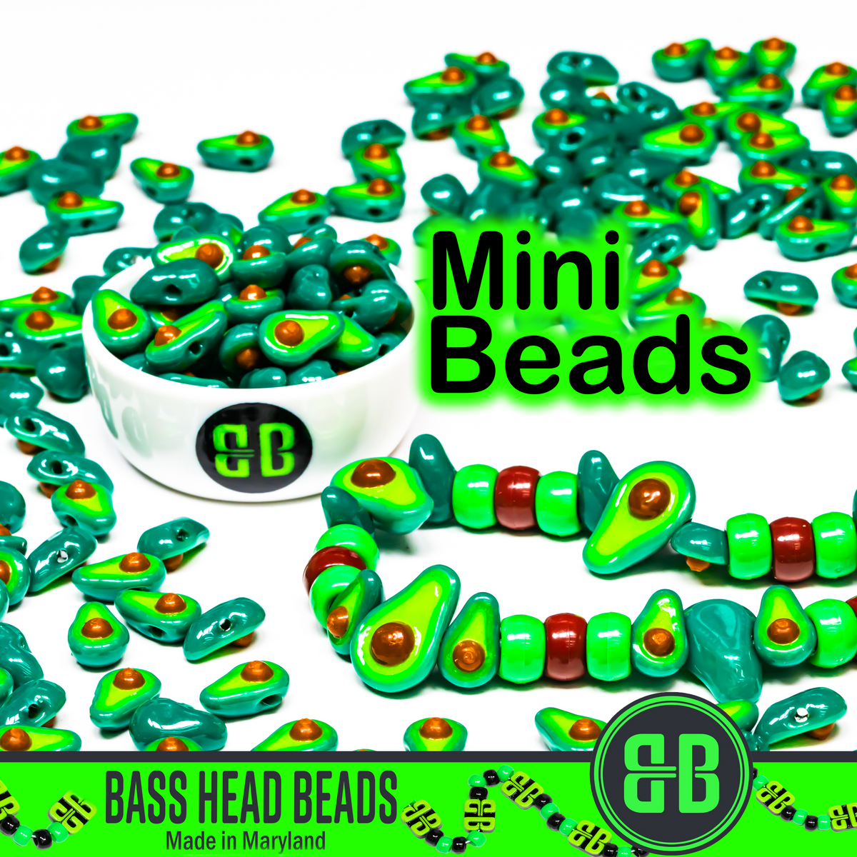 Mini Avocado Beads