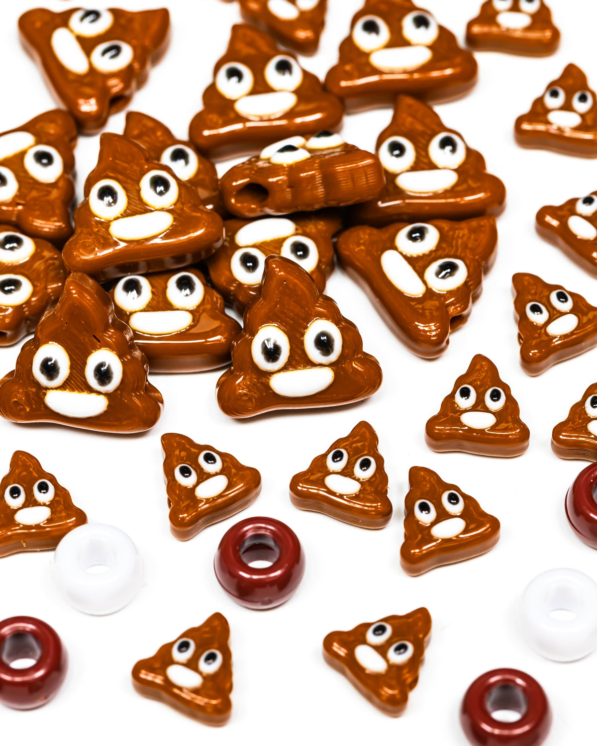 Mini Poop Emoji Beads