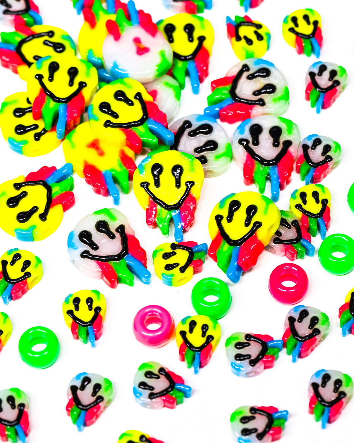 Mini Trippy Smiley Beads