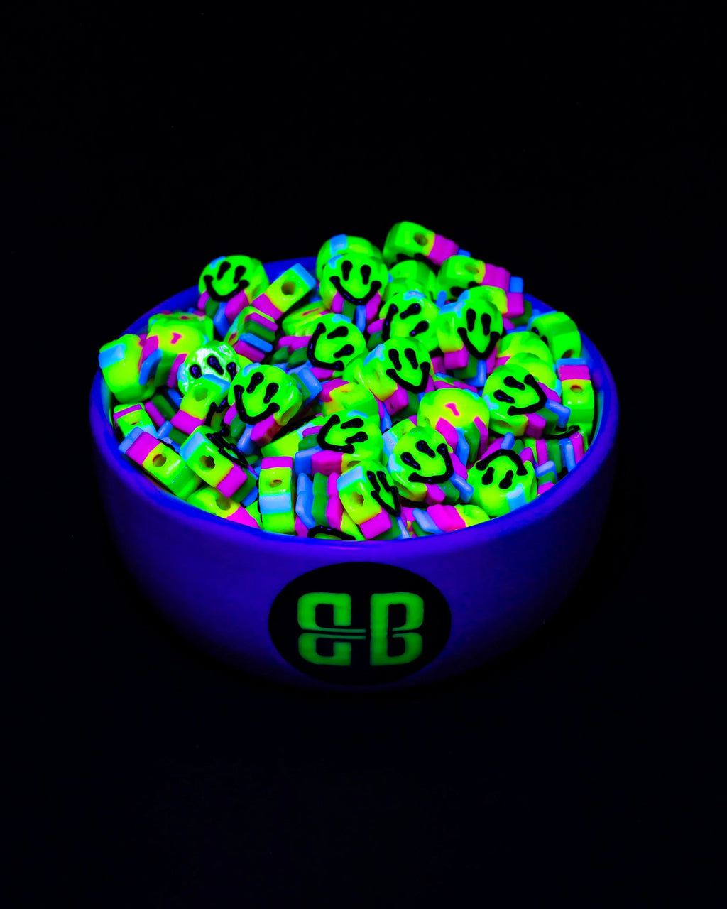 Mini Trippy Smiley Beads