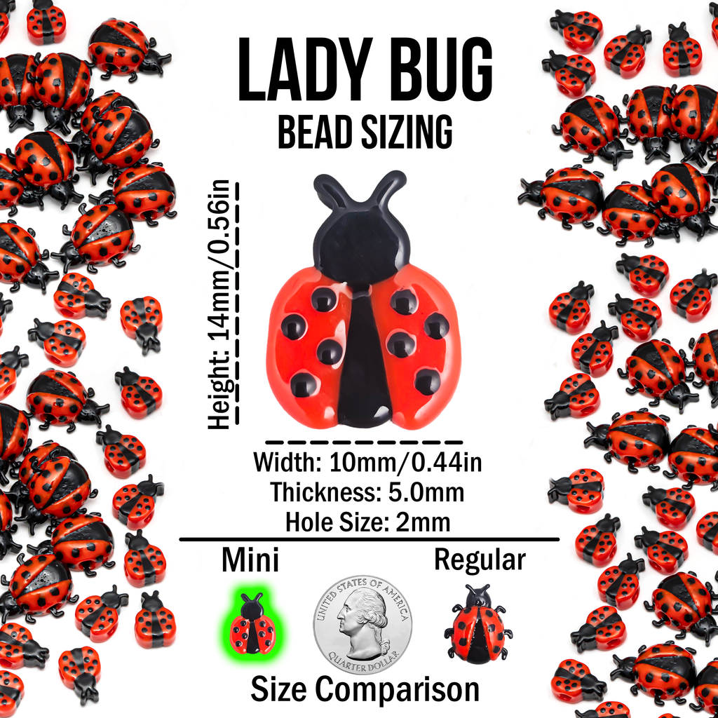 Mini Ladybug Beads