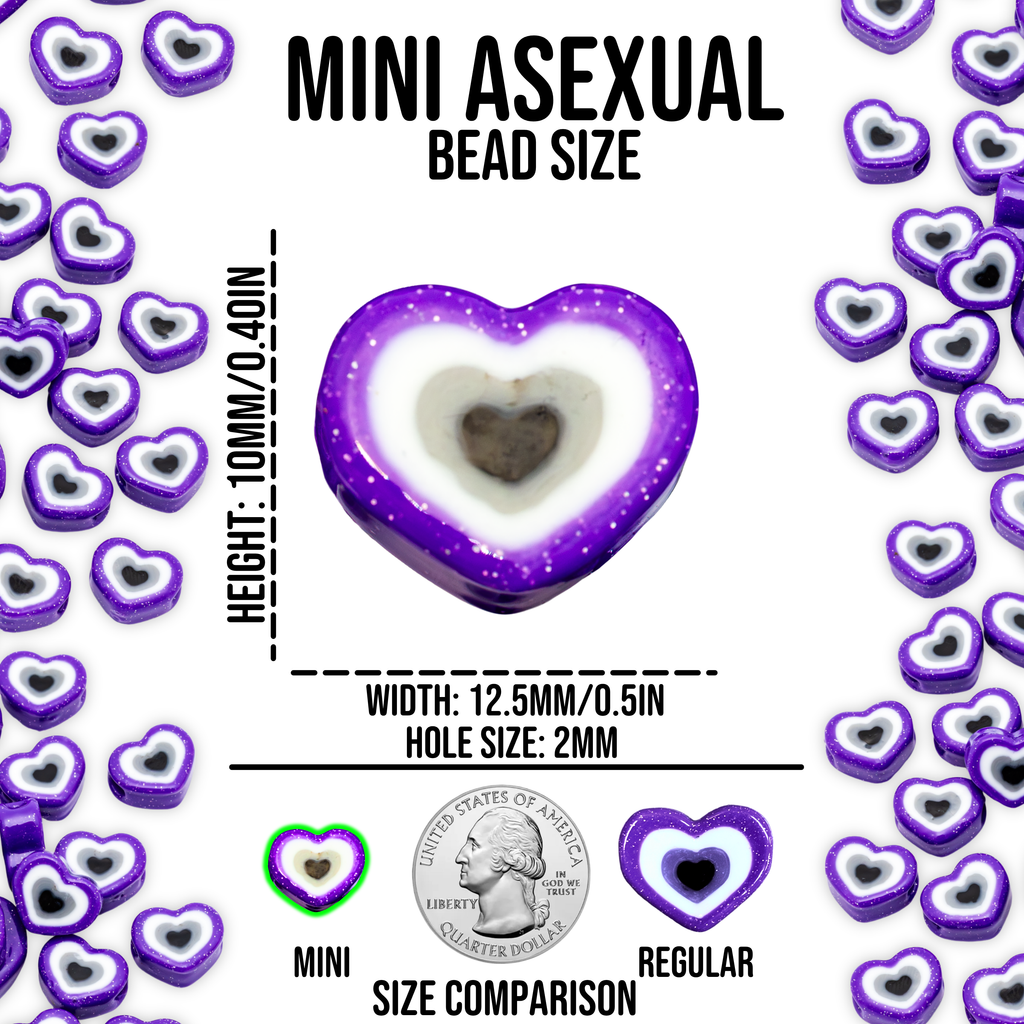 Mini Asexual Pride Beads