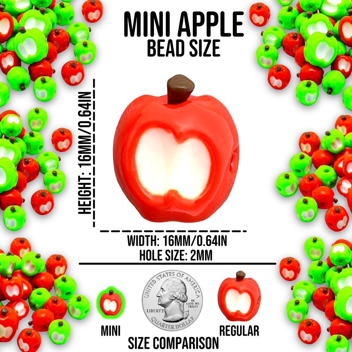Mini Apple Beads