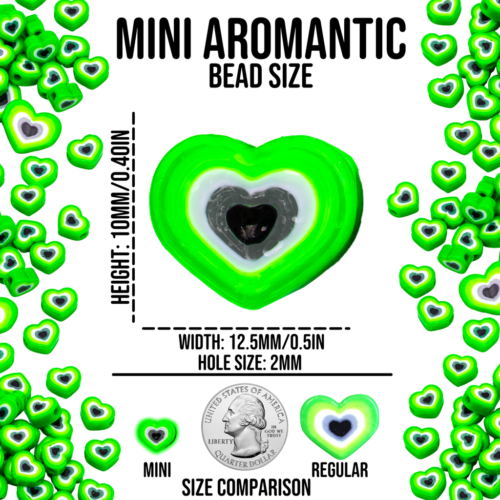 Mini Aromantic Pride Beads