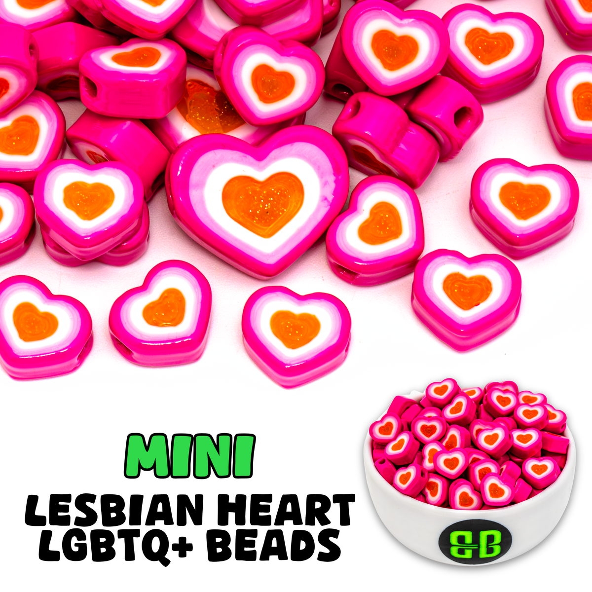 Mini Lesbian Pride Beads