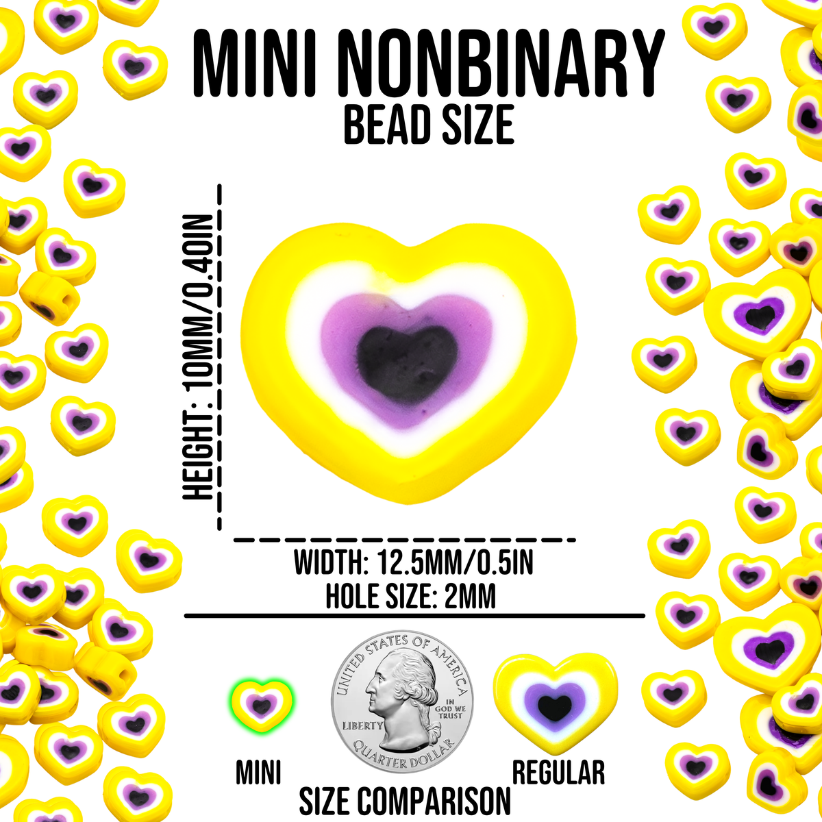 Mini Non-Binary Pride Beads