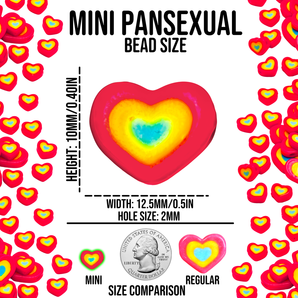 Mini Pansexual Pride Beads