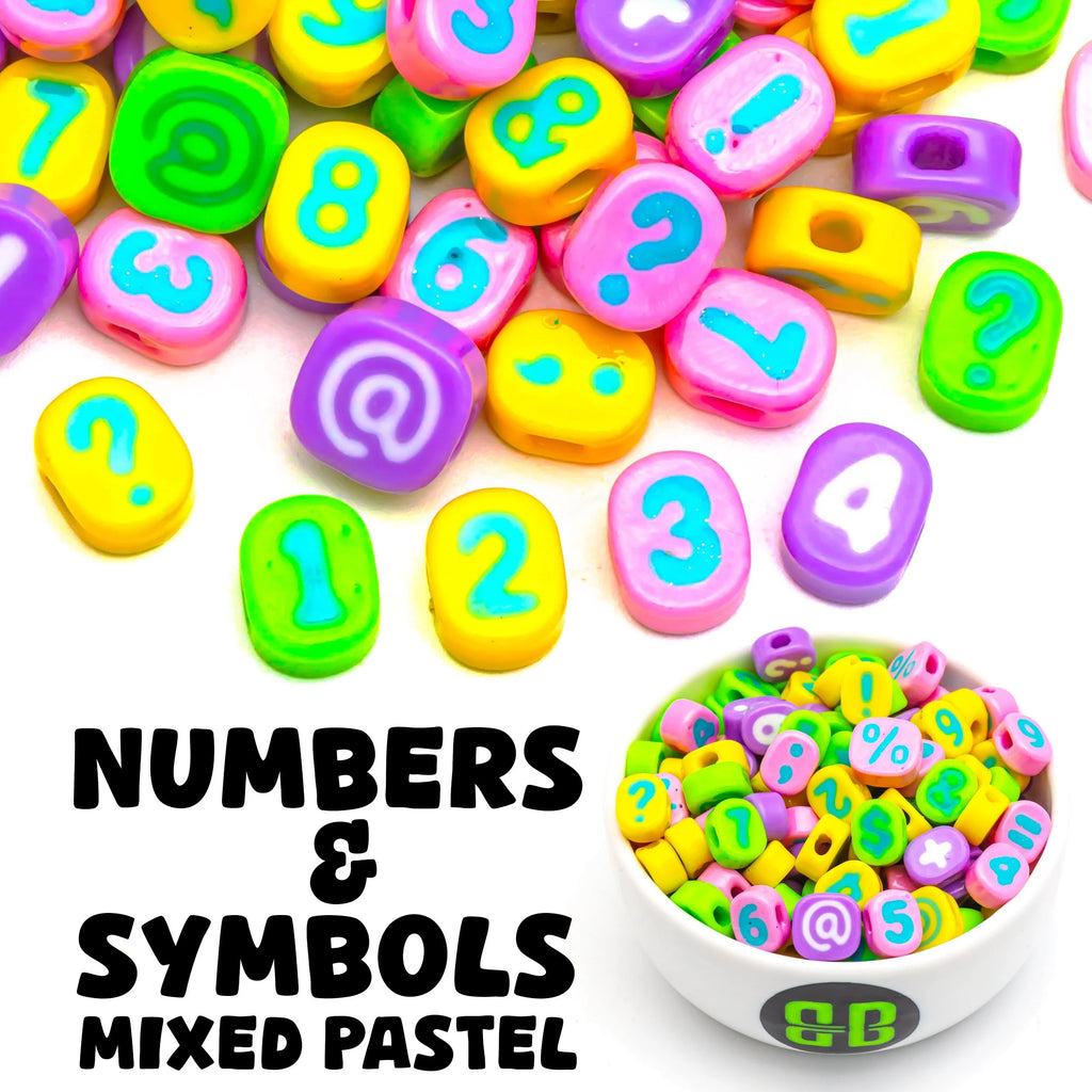 Pastel Number + Symbol Bead Soup
