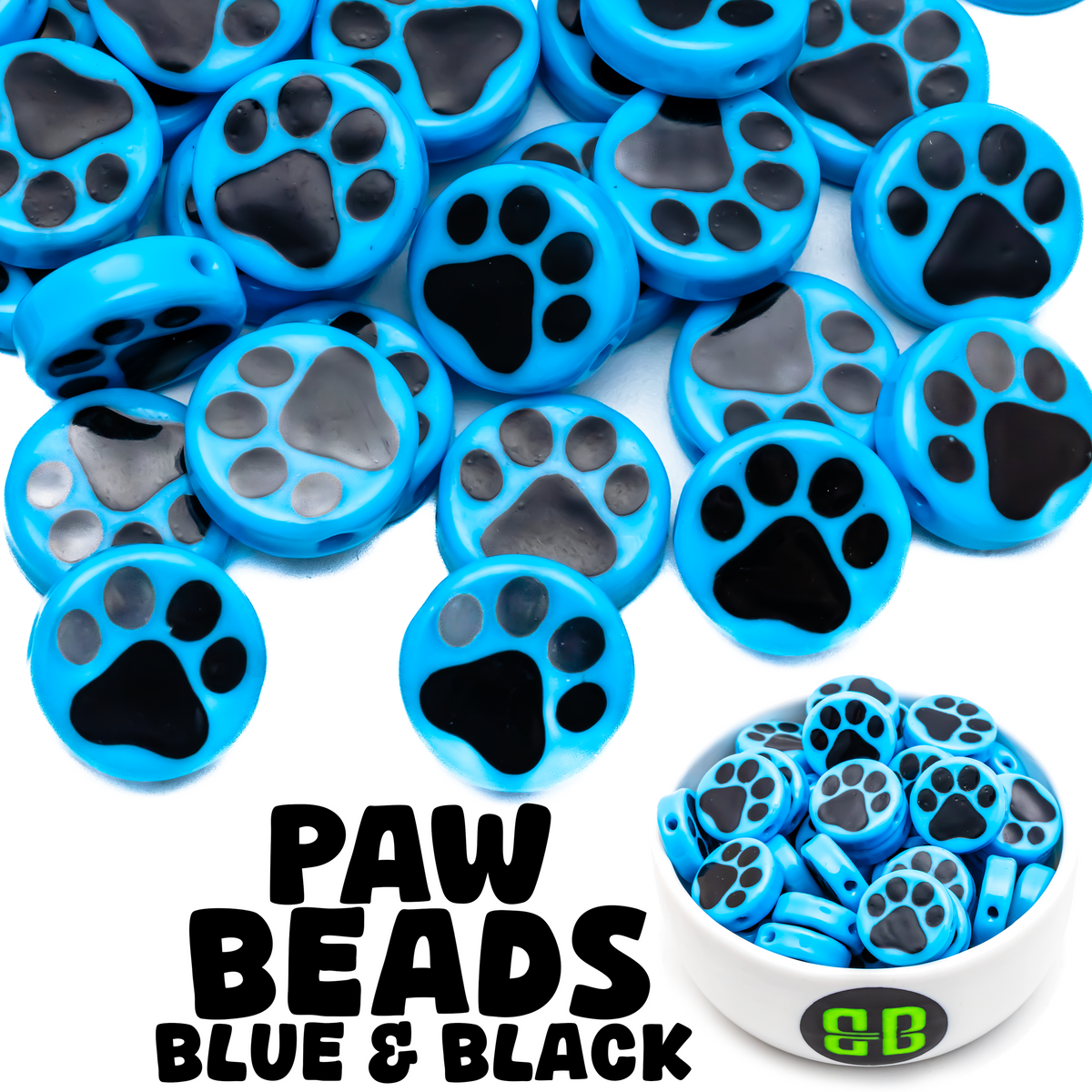 Paw Print Beads