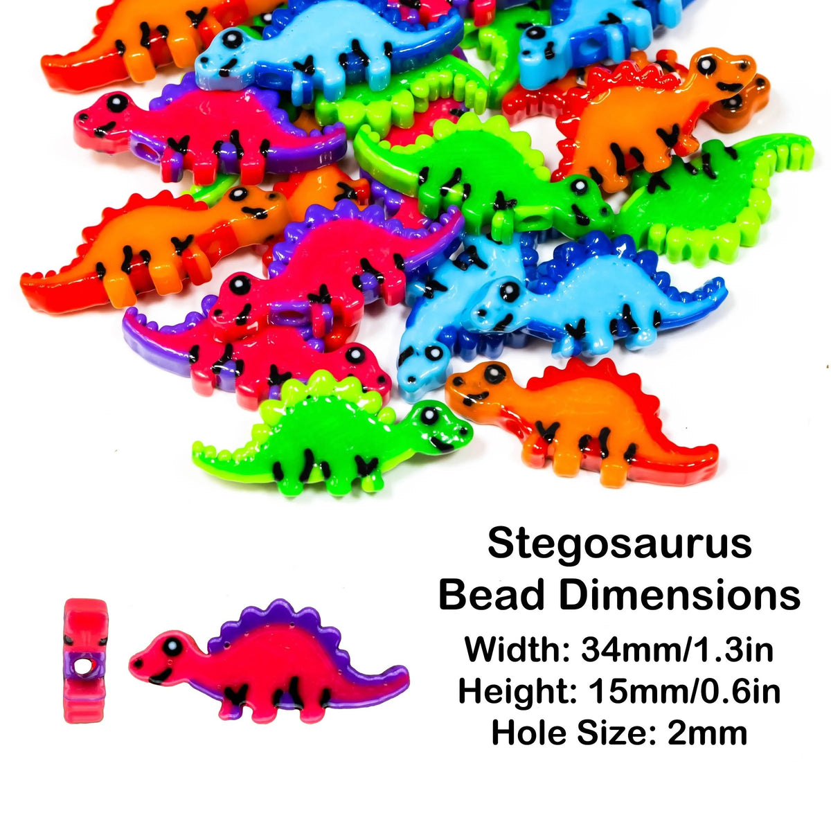 Stegosaurus Beads