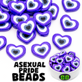 Asexual Pride Heart Beads