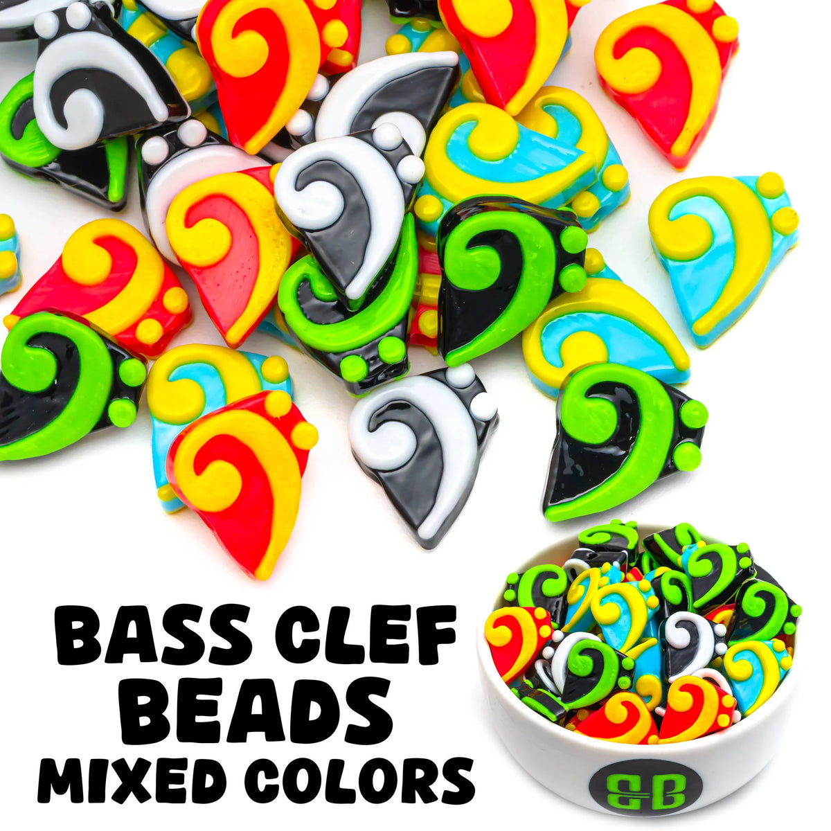 Bass Clef Beads