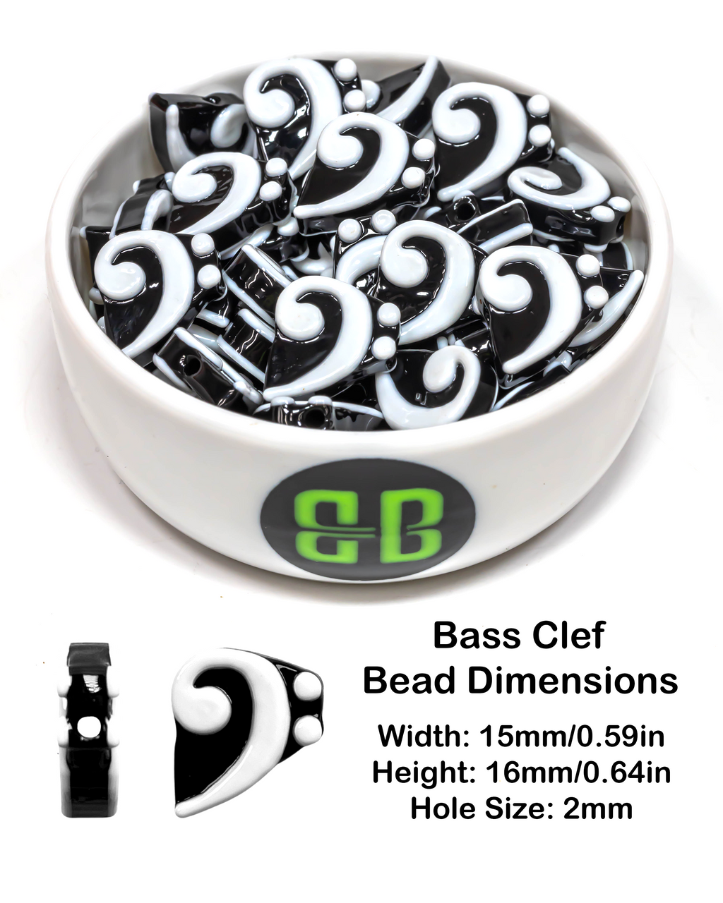 Bass Clef Beads