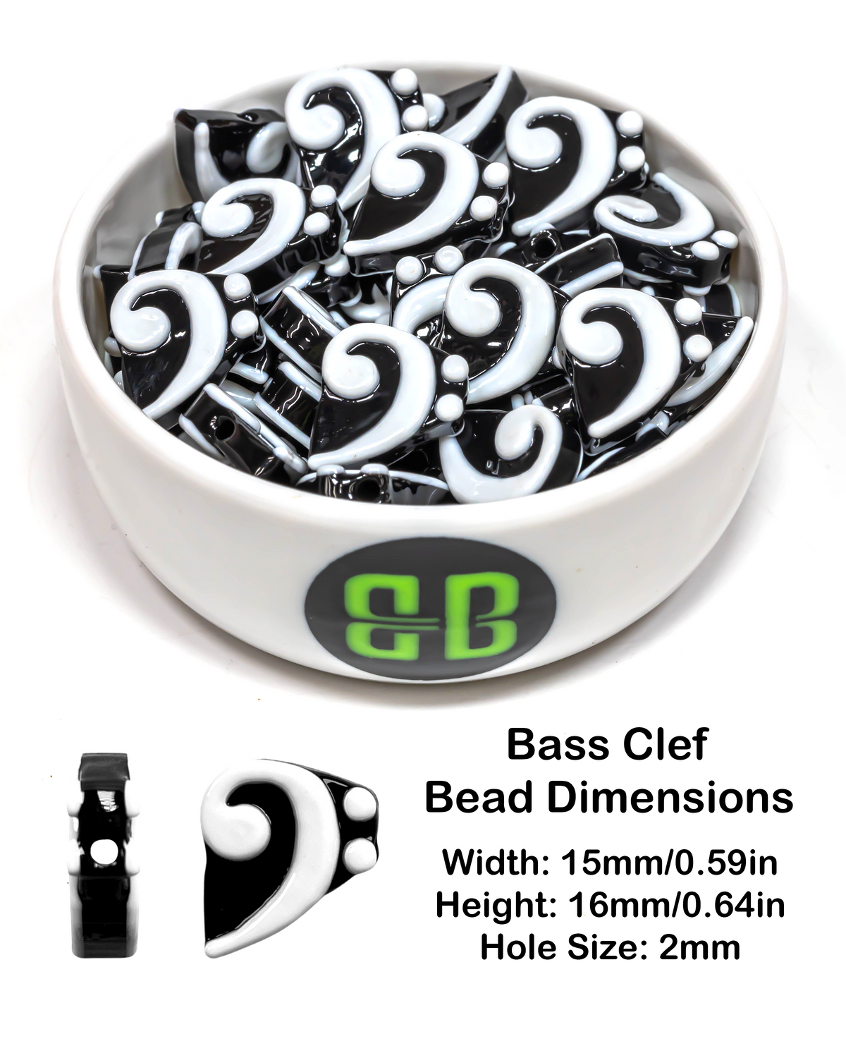 Bass Clef Beads