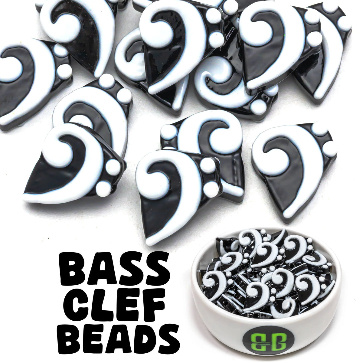 Bass Clef Beads