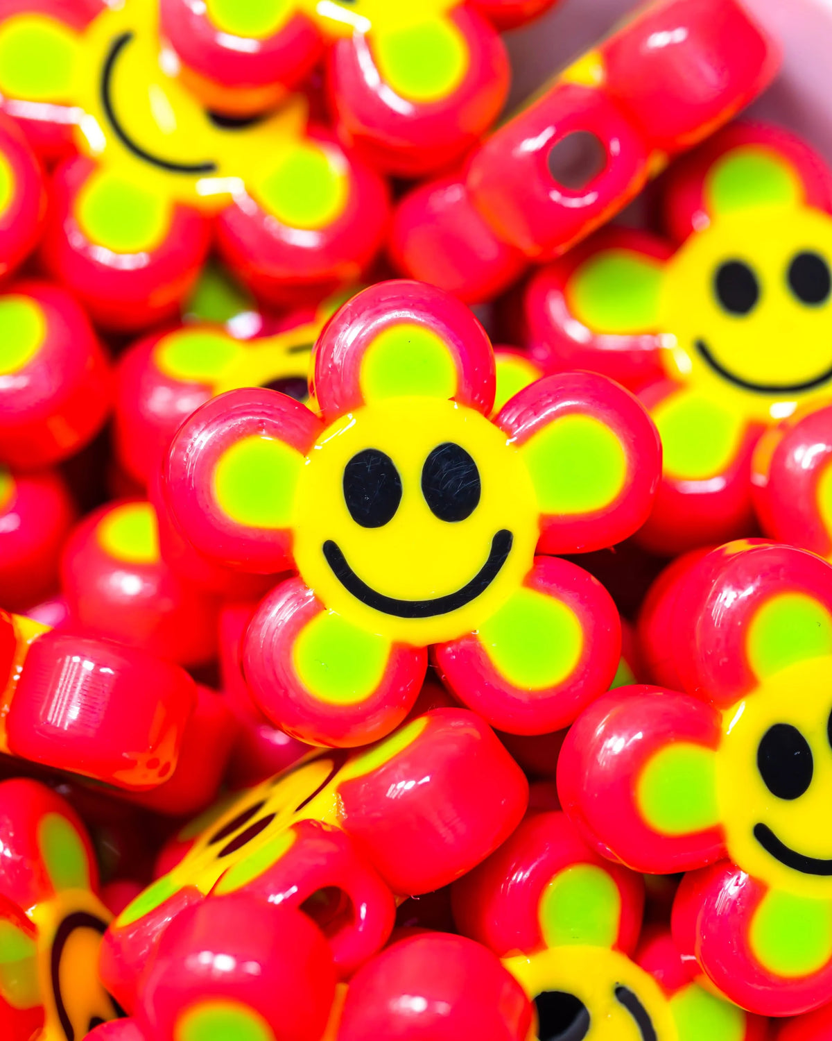 Jumbo Smiley Flower Beads