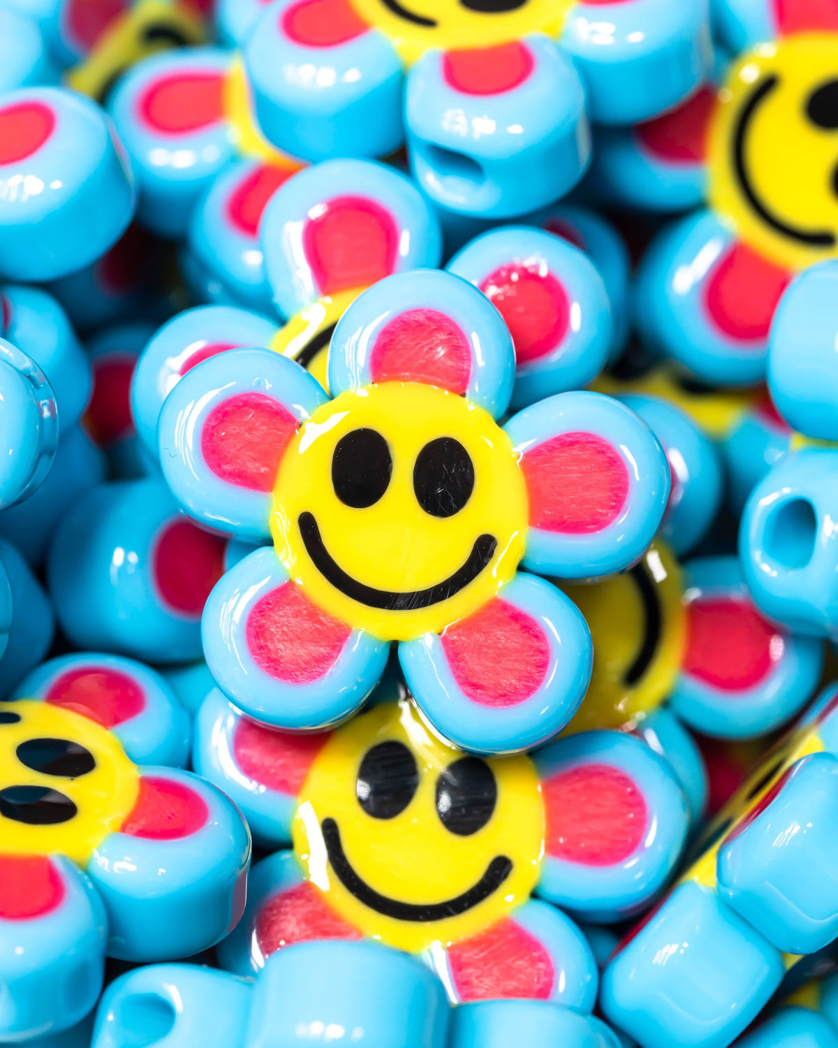 Jumbo Smiley Flower Beads