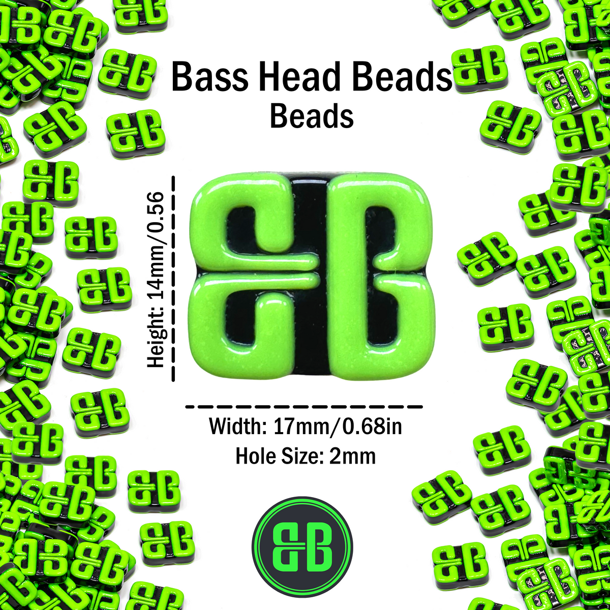 Bass Head Beads Logo Beads