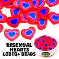 Bisexual Pride Heart Beads