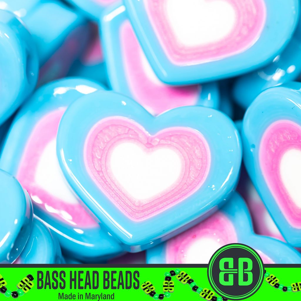 Trans Pride Heart Beads