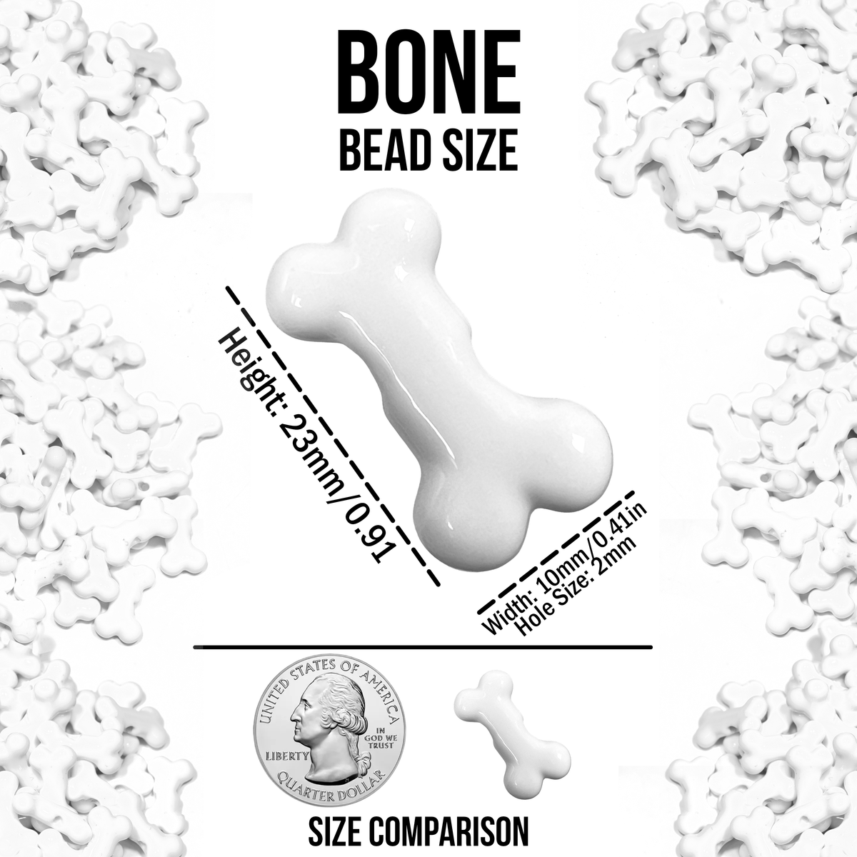 Plastic Bone Beads