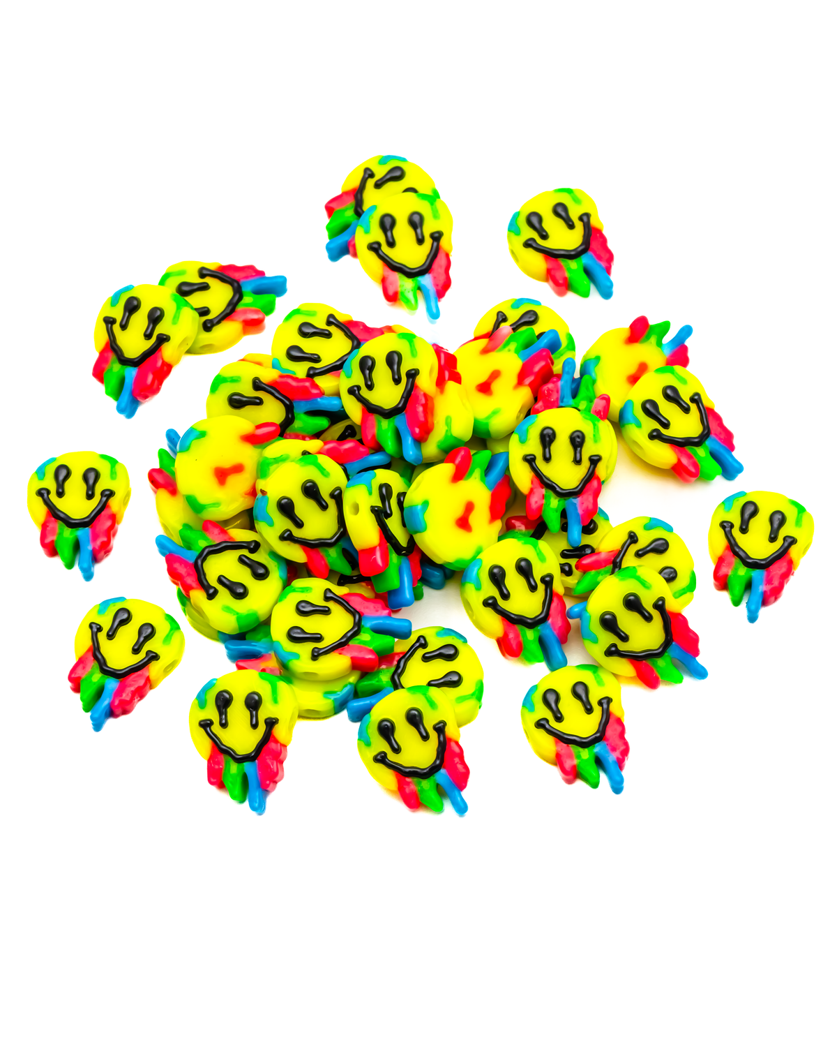 Trippy Smiley Face Beads