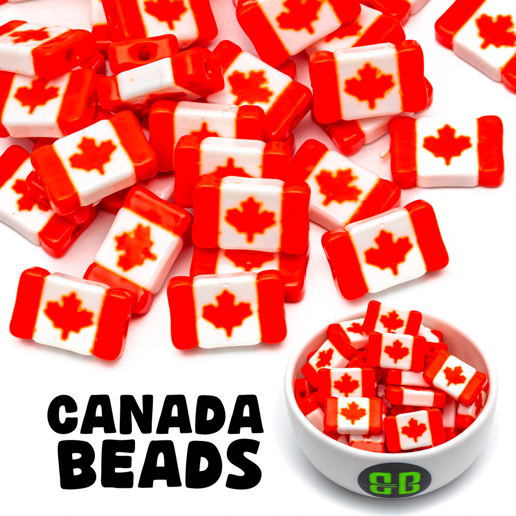 Canadian Flag Beads