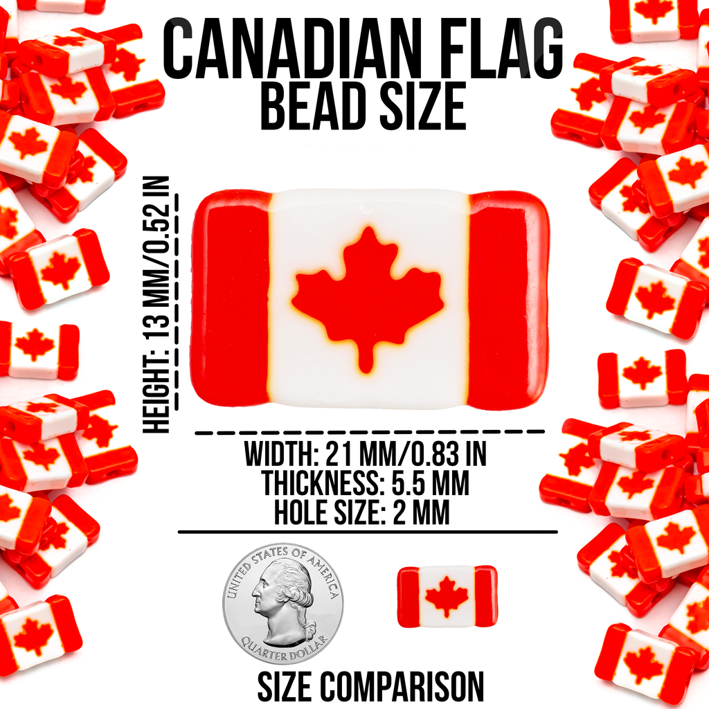 Canadian Flag Beads