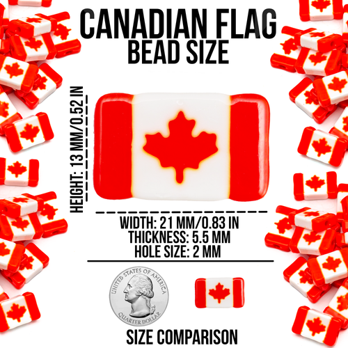 Canadian Flag Beads