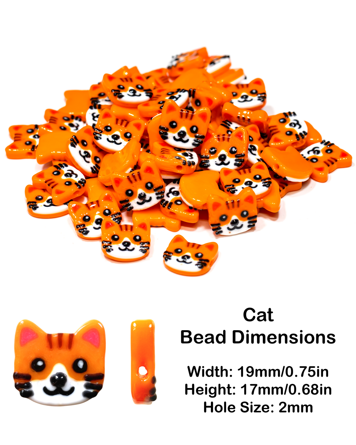 Orange Cat Beads