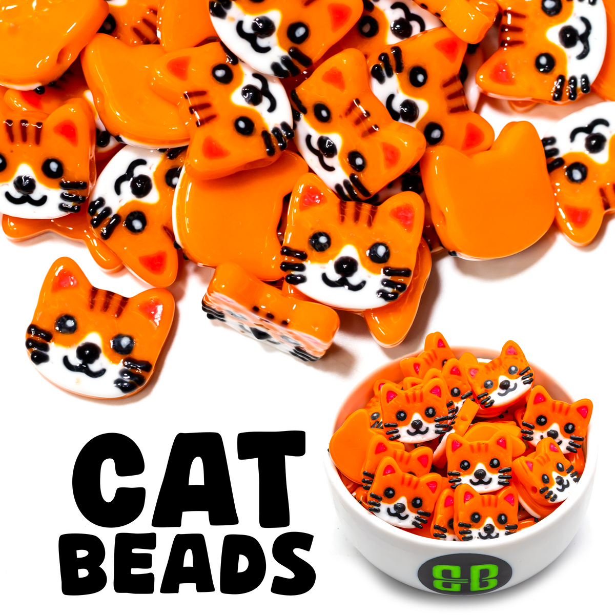 Orange Cat Beads