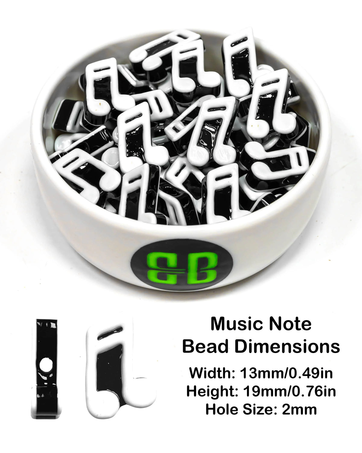 Double Music Note Beads
