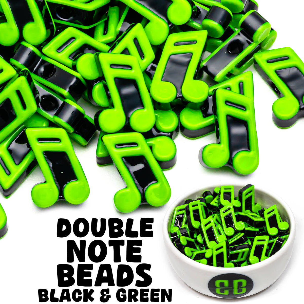 Double Music Note Beads