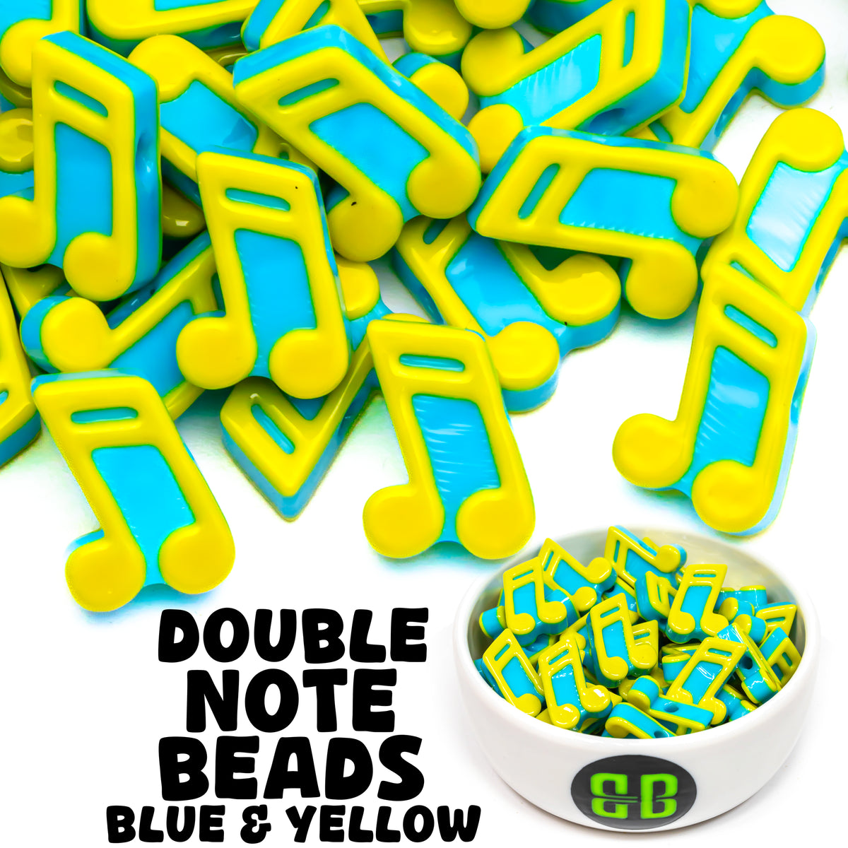 Double Music Note Beads