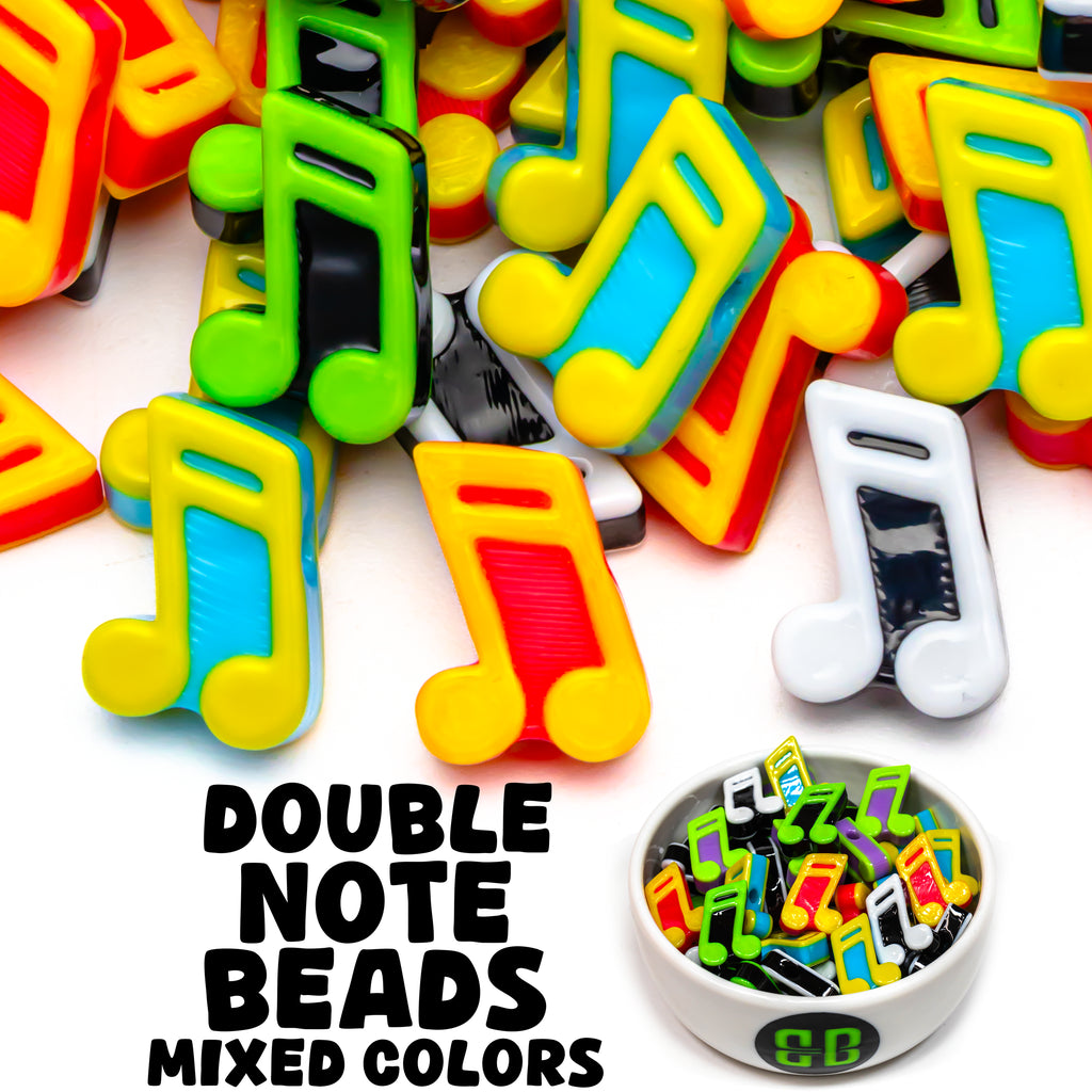 Double Music Note Beads