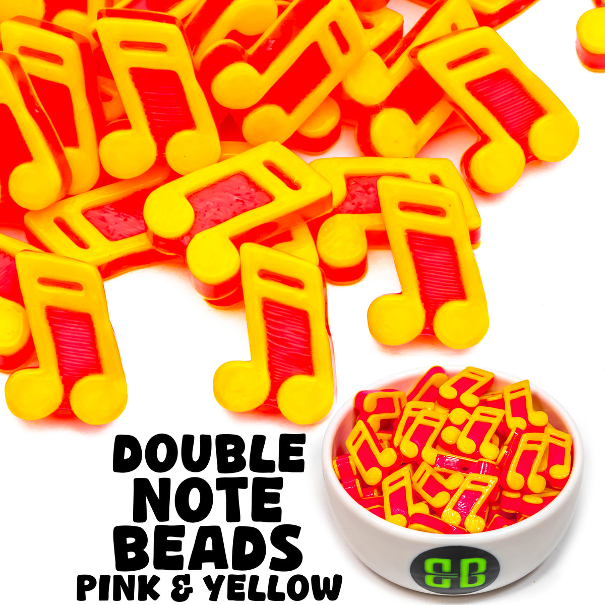Double Music Note Beads