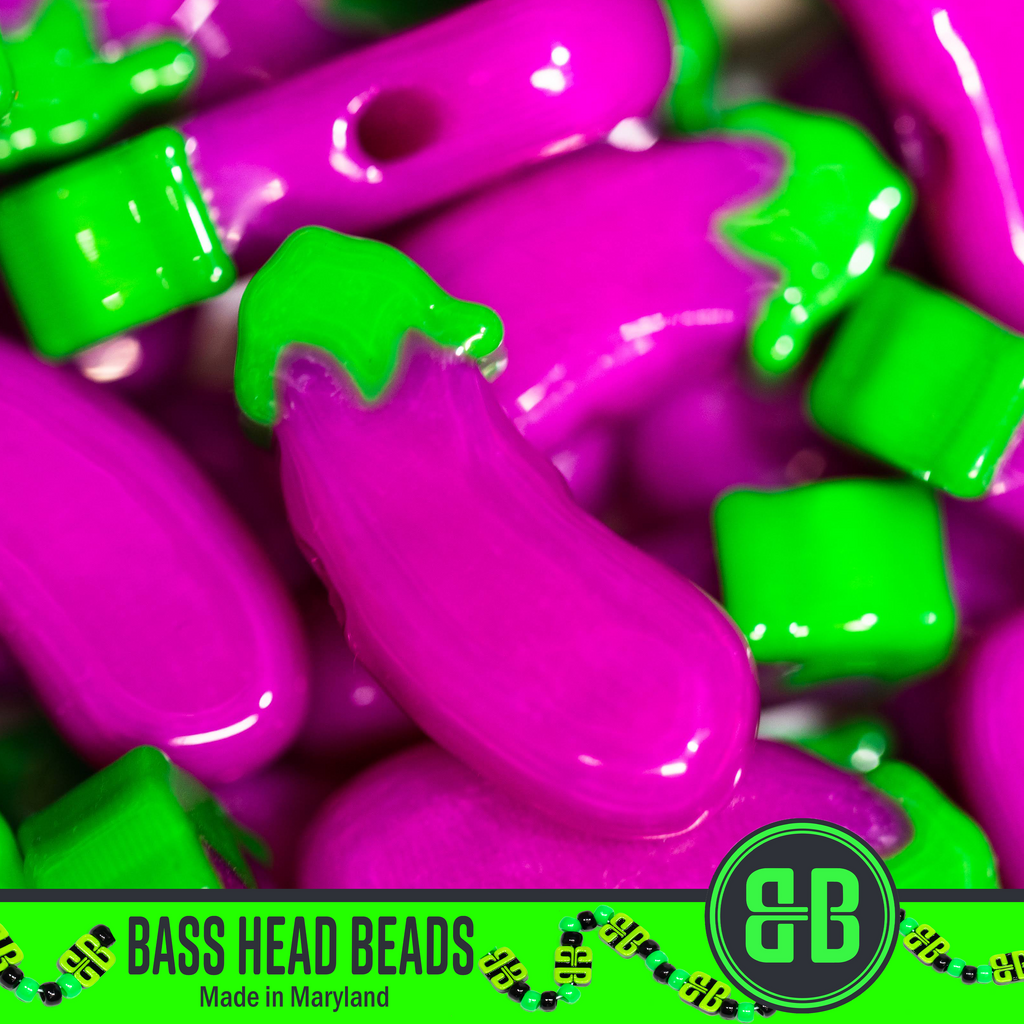 Eggplant Emoji Beads
