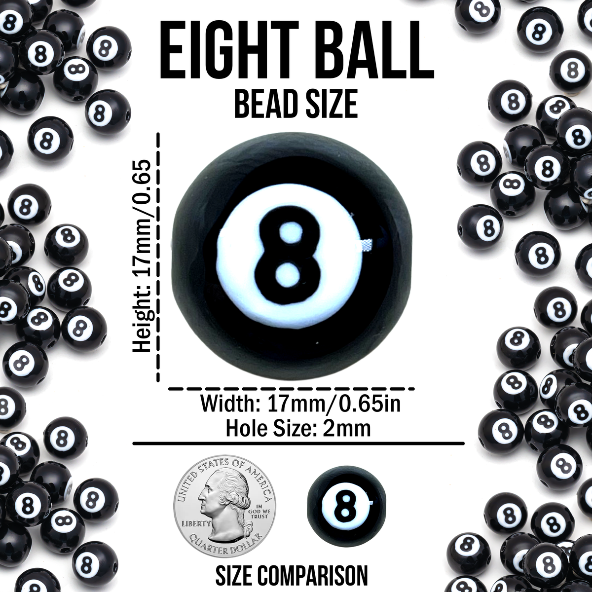 8 Ball Beads