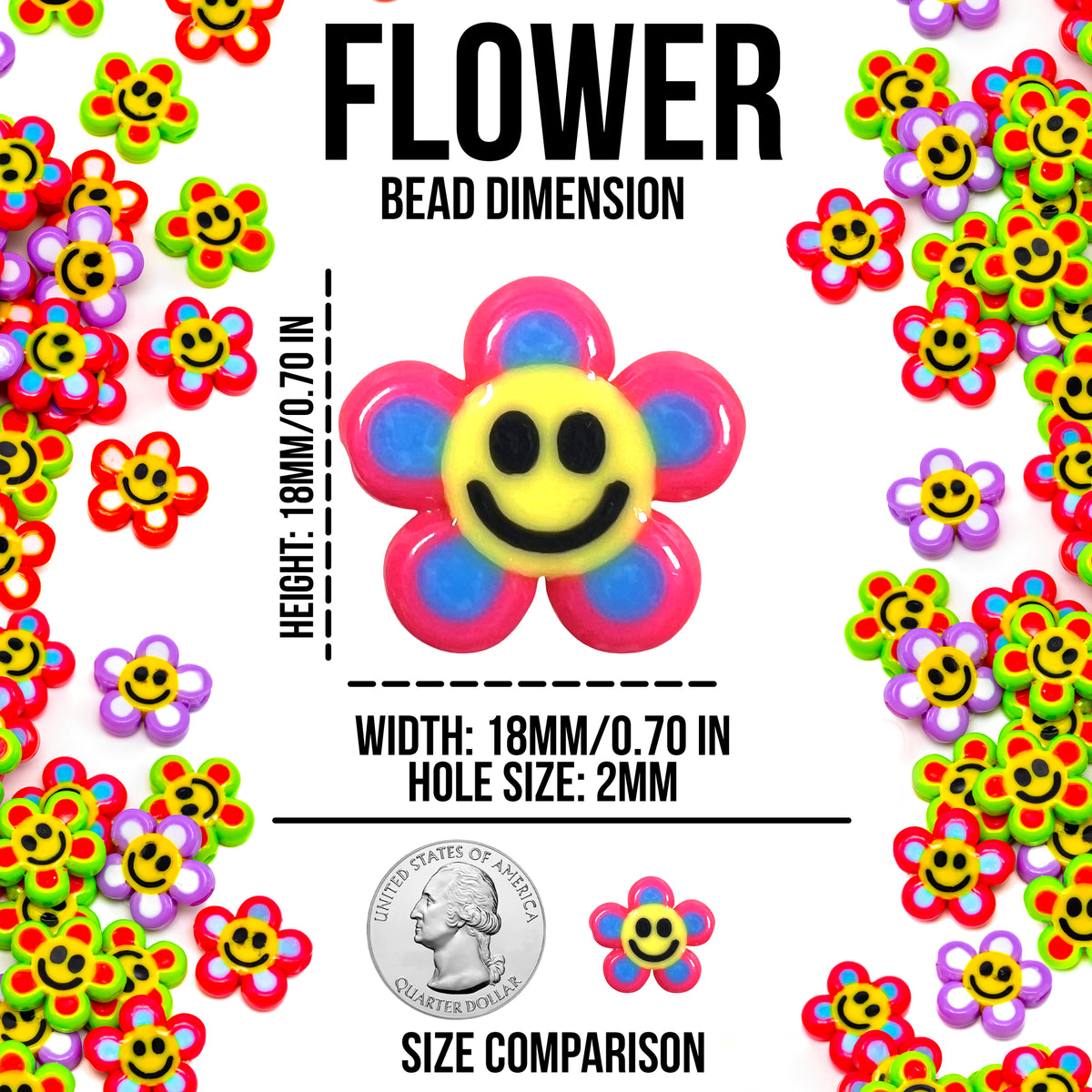 Smiley Flower Beads
