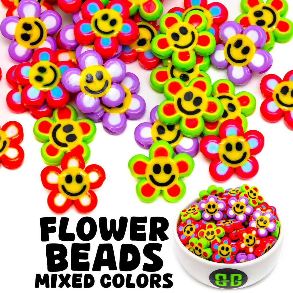 Smiley Flower Beads