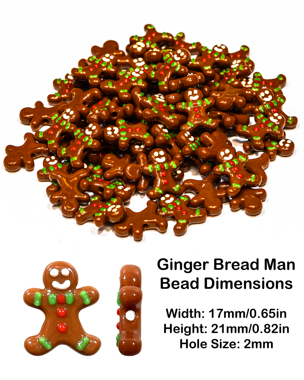 Gingerbread Man Beads