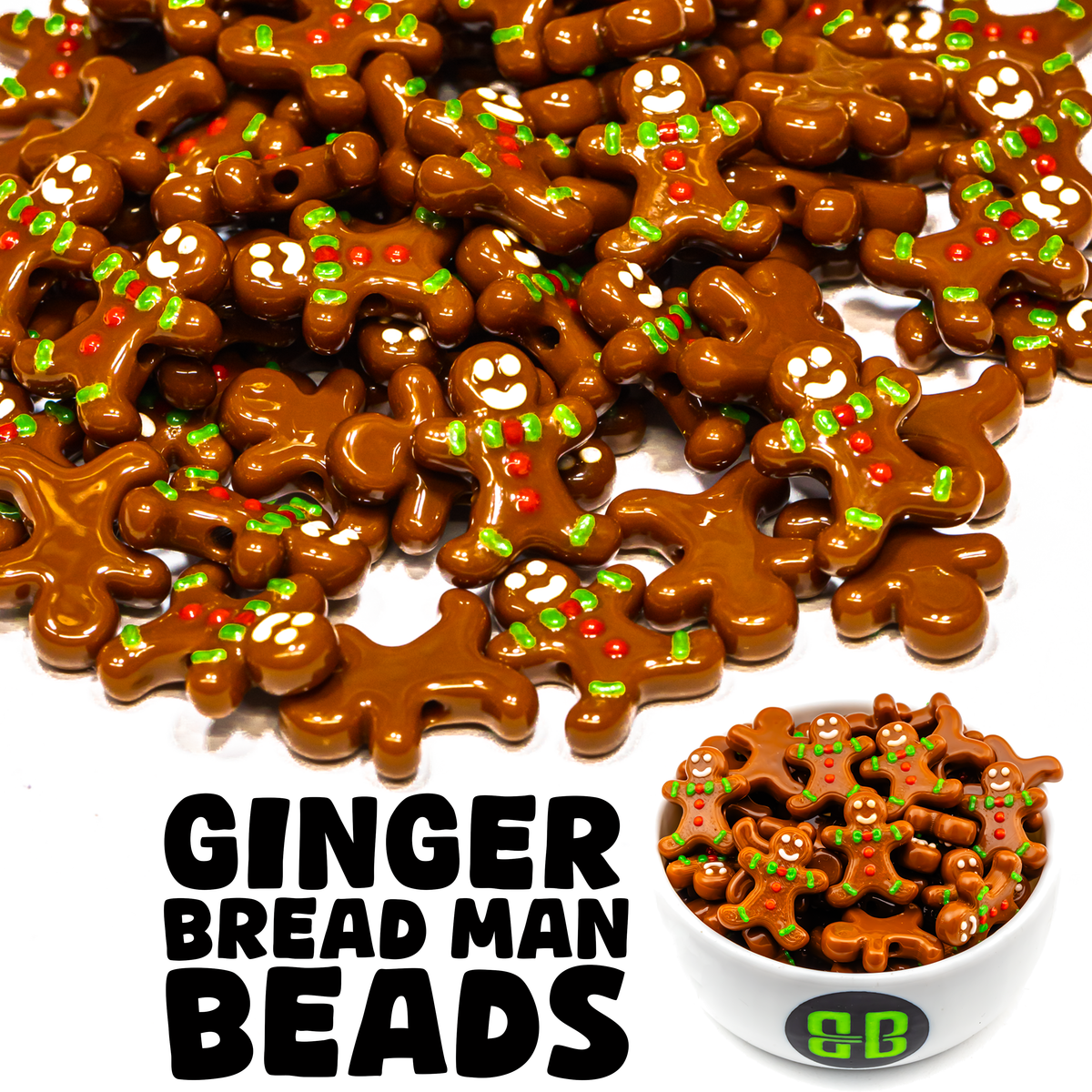 Gingerbread Man Beads