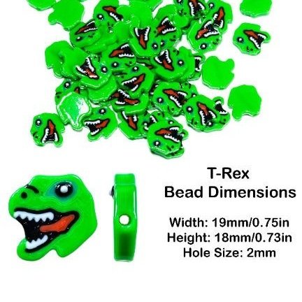 T Rex Head Beads