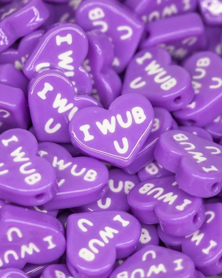 Valentines Day Candy Heart Beads