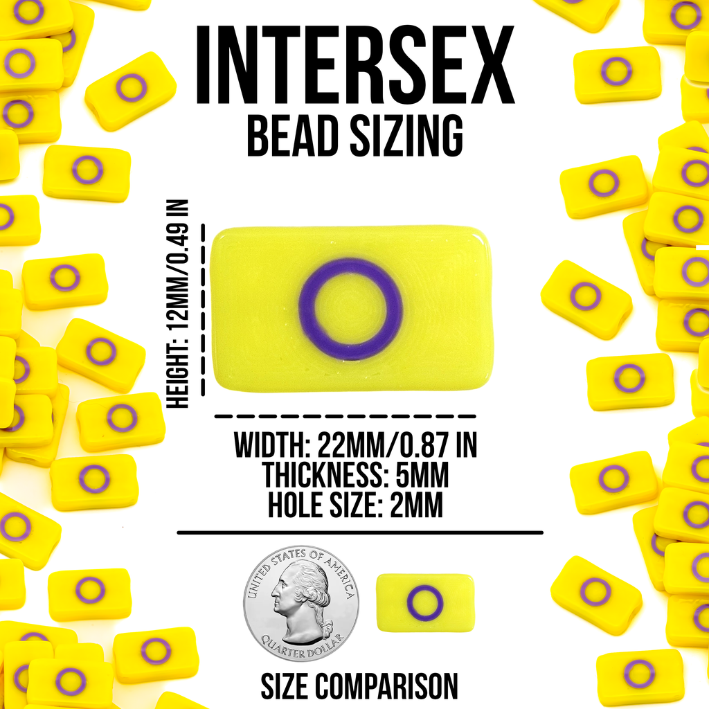 Intersex Pride Flag Beads