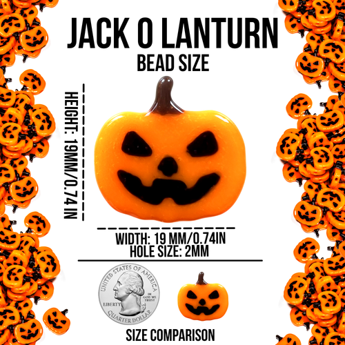 2D Jack-o-Lantern Beads