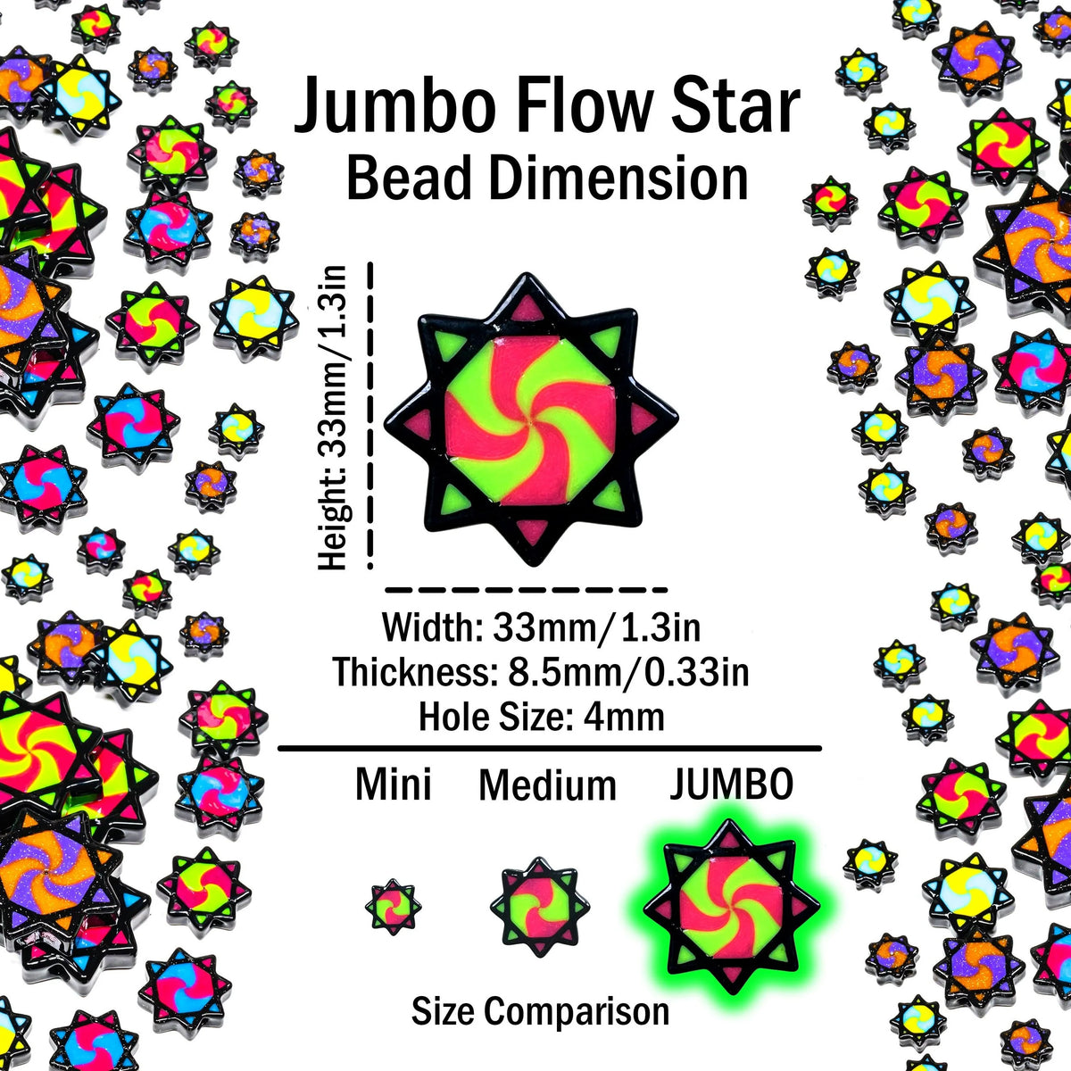 Jumbo Flowstar Beads